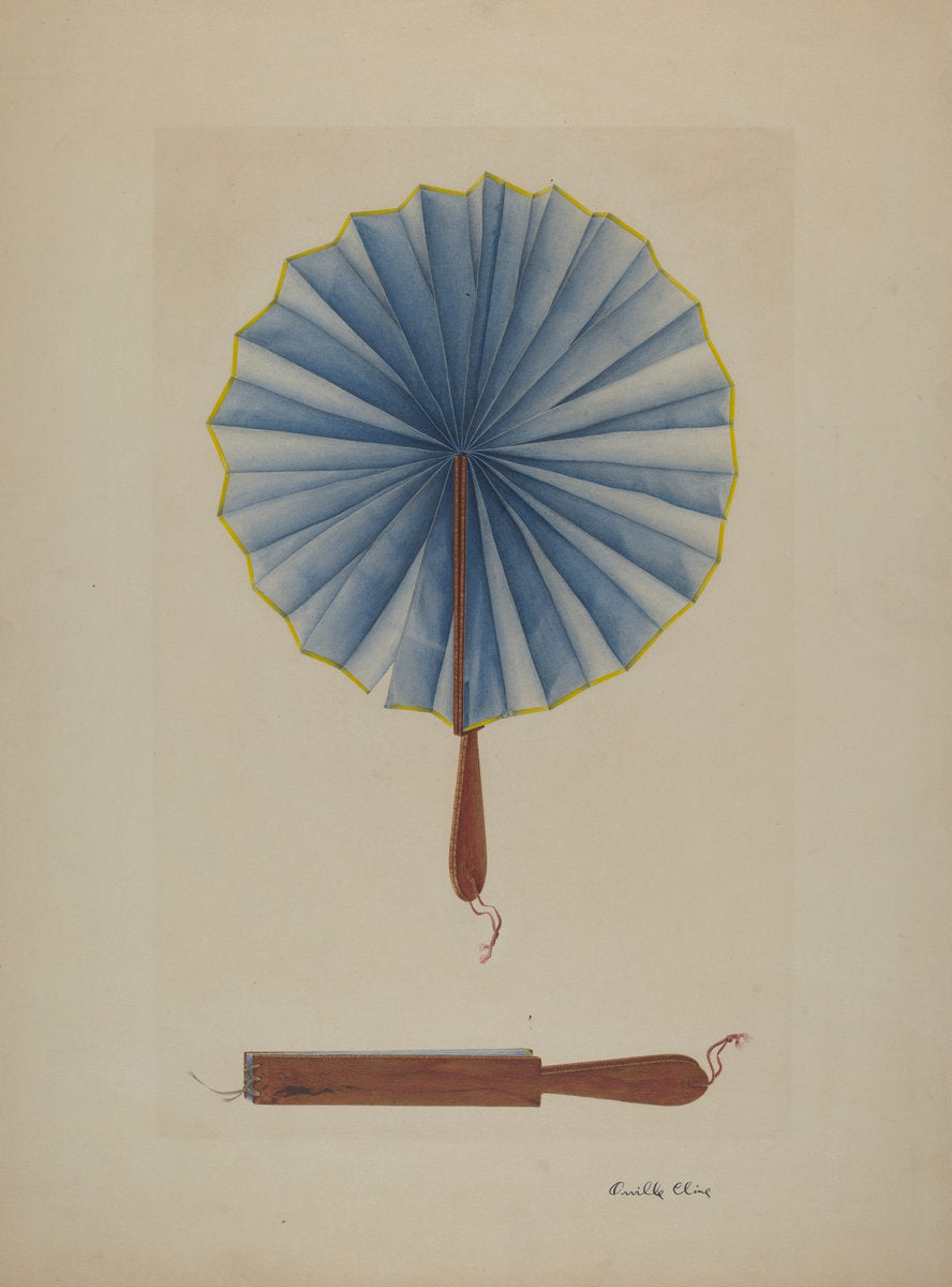 Fan by Orville Cline (American, active c. 1935), 16X12"(A3)Poster Print