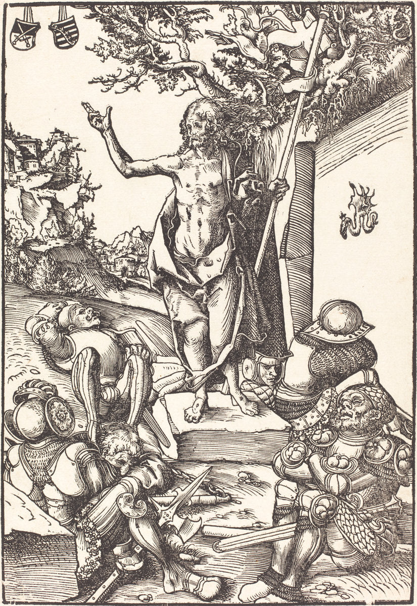 The Resurrection by Lucas Cranach the Elder (German, 1472 - 1553), 16X12"(A3)Poster Print
