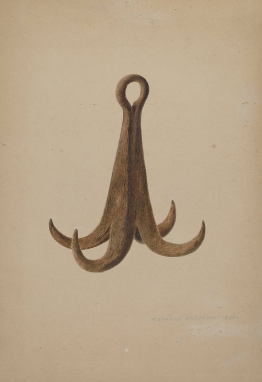 Grappling Hooks by Alexander Anderson (American, active c. 1935), 16X12"(A3)Poster Print