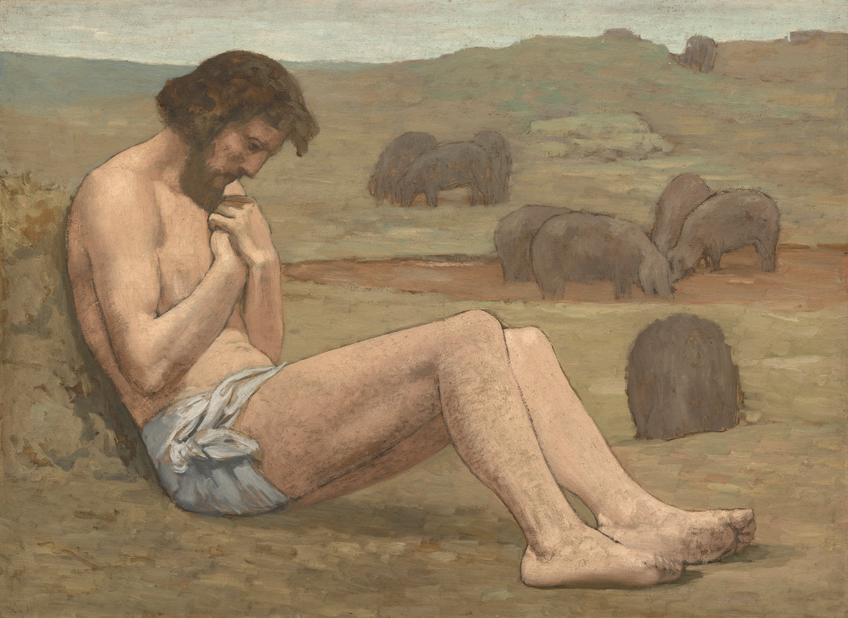 The Prodigal Son by Pierre Puvis de Chavannes (French, 1824 - 1898), 16X12"(A3)Poster Print