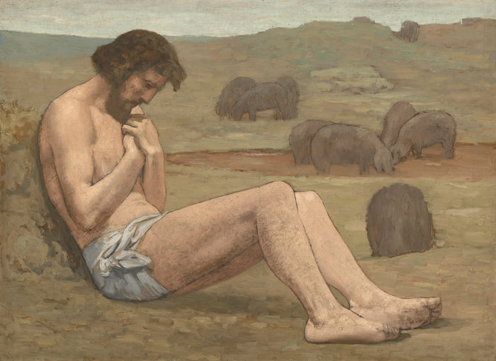 The Prodigal Son by Pierre Puvis de Chavannes (French, 1824 - 1898), 16X12