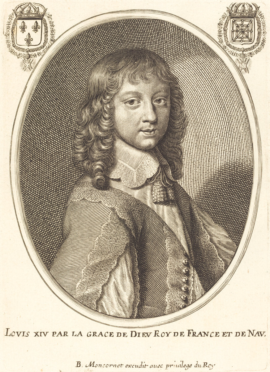 Louis XIV by Balthasar Moncornet (French, c. 1600 - 1668), 16X12"(A3)Poster Print