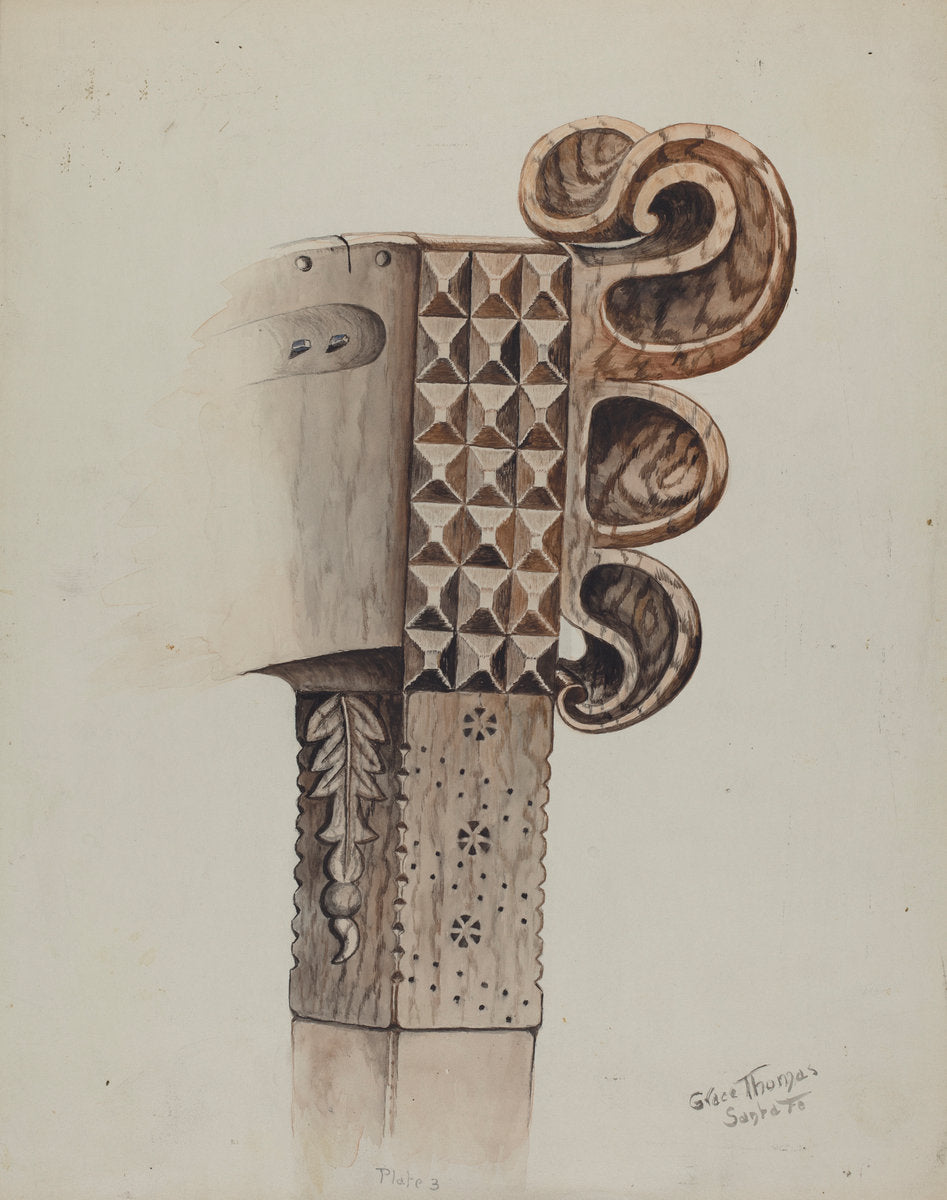 Harp by Grace Thomas (American, active c. 1935), 16X12"(A3)Poster Print