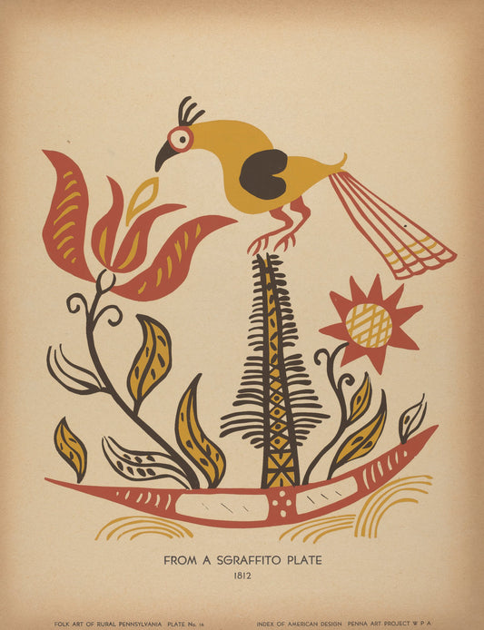 c. 1939 by American 20th Century (Plate 14: From the Portfolio "Folk Art of Rural Pennsylvania"), 16X12"(A3)Poster Print