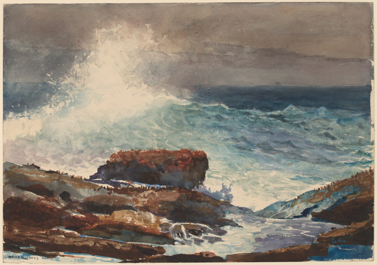 Incoming Tide, Scarboro, Maine by Winslow Homer (American, 1836 - 1910), 16X12"(A3)Poster Print