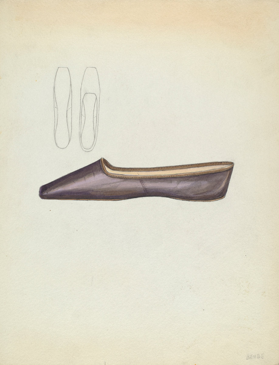 Shoe by Jessie M. Benge (American, active c. 1935), 16X12"(A3)Poster Print
