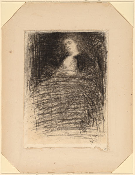 Sleeping Woman by James McNeill Whistler (American, 1834 - 1903), 16X12"(A3)Poster Print