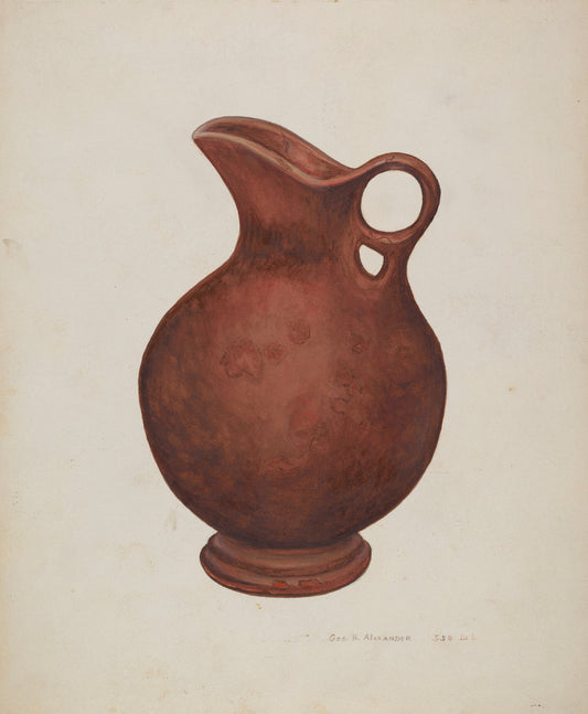 Pitcher by George H. Alexander (American, active c. 1935), 16X12"(A3)Poster Print