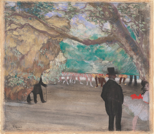 The Curtain by Edgar Degas (French, 1834 - 1917), 16X12"(A3)Poster Print