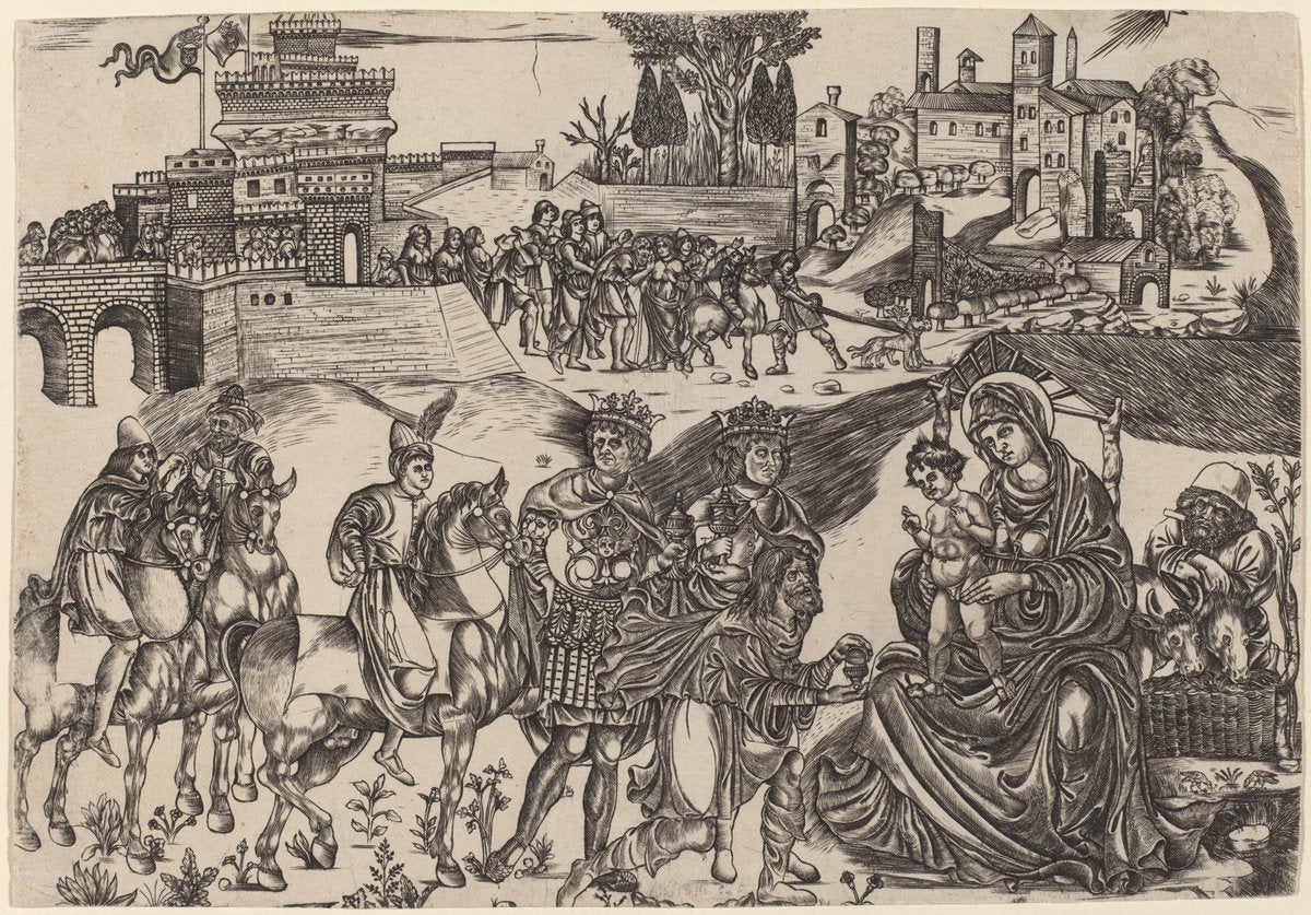 c. 1503/1513 by Italian 16th Century (The Adoration of the Magi), 16X12"(A3)Poster Print