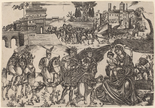 c. 1503/1513 by Italian 16th Century (The Adoration of the Magi), 16X12"(A3)Poster Print