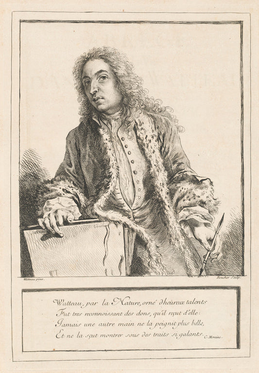 Figures de différents caractères, de Paysages, et d'Etudes dessinées d'après nature par Antoine Watteau (volume I) by Various Artists after Antoine Watteau (French, 1684 - 1721), 16X12"(A3)Poster Print