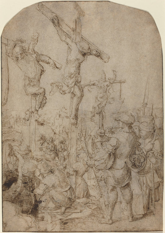 c. 1520 by Netherlandish 16th Century (The Crucifixion), 16X12"(A3)Poster Print