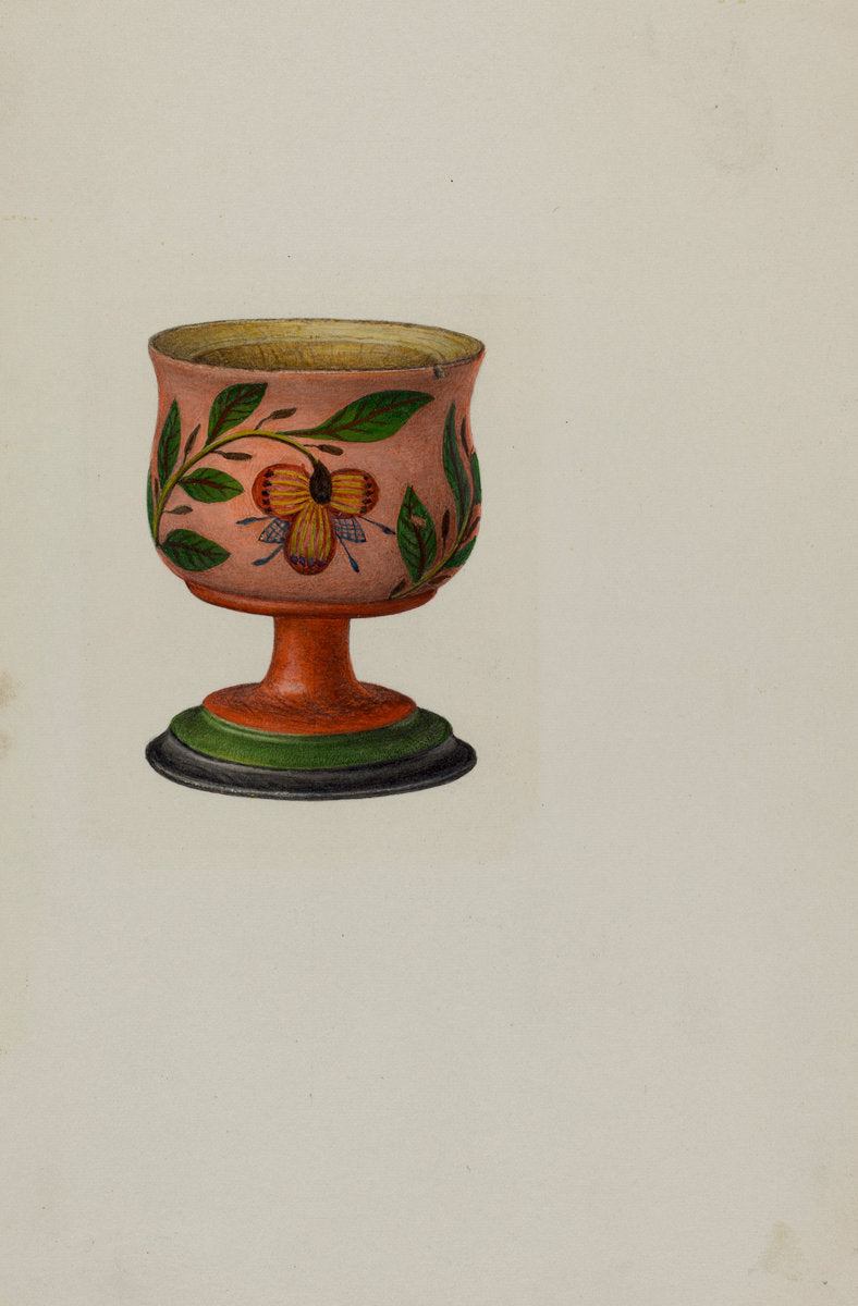 Pa. German Salt Cup by Charles Henning (American, active c. 1935), 16X12"(A3)Poster Print
