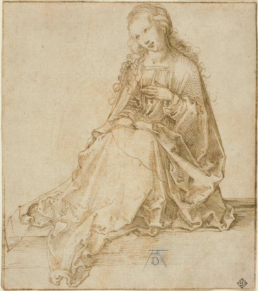 The Virgin Annunciate by Albrecht Dürer (German, 1471 - 1528), 16X12"(A3)Poster Print