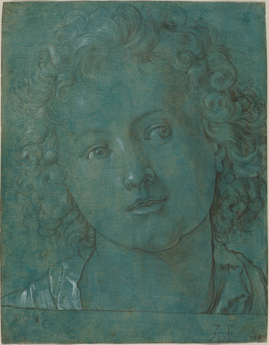 second half of 16th Century by German 16th Century after Albrecht Dürer (Head of a Boy), 16X12"(A3)Poster Print