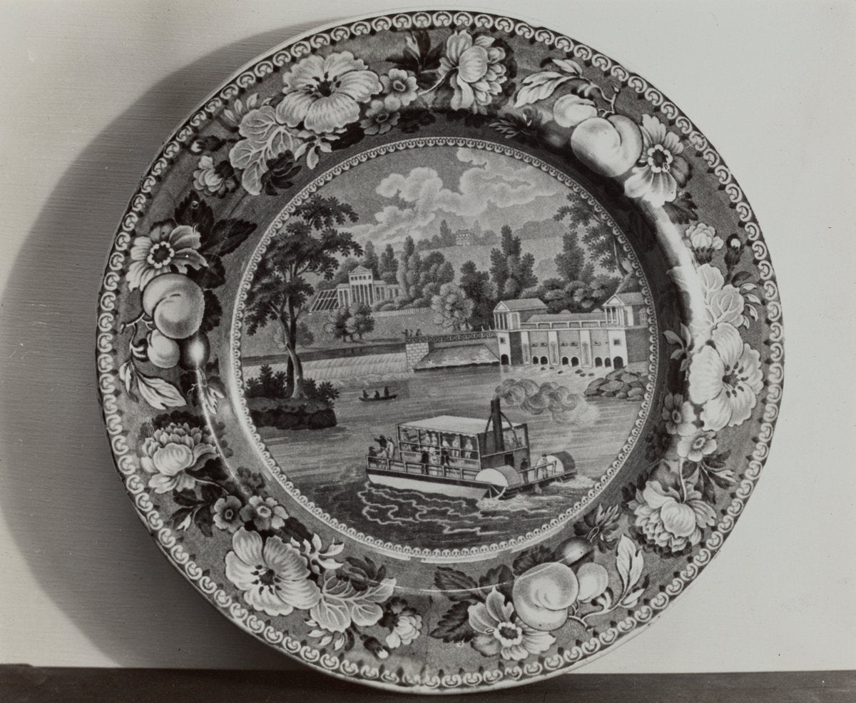 Plate - "Damn and Waterworks, Philadelphia" by Helmut Hiatt (American, active c. 1935), 16X12"(A3)Poster Print