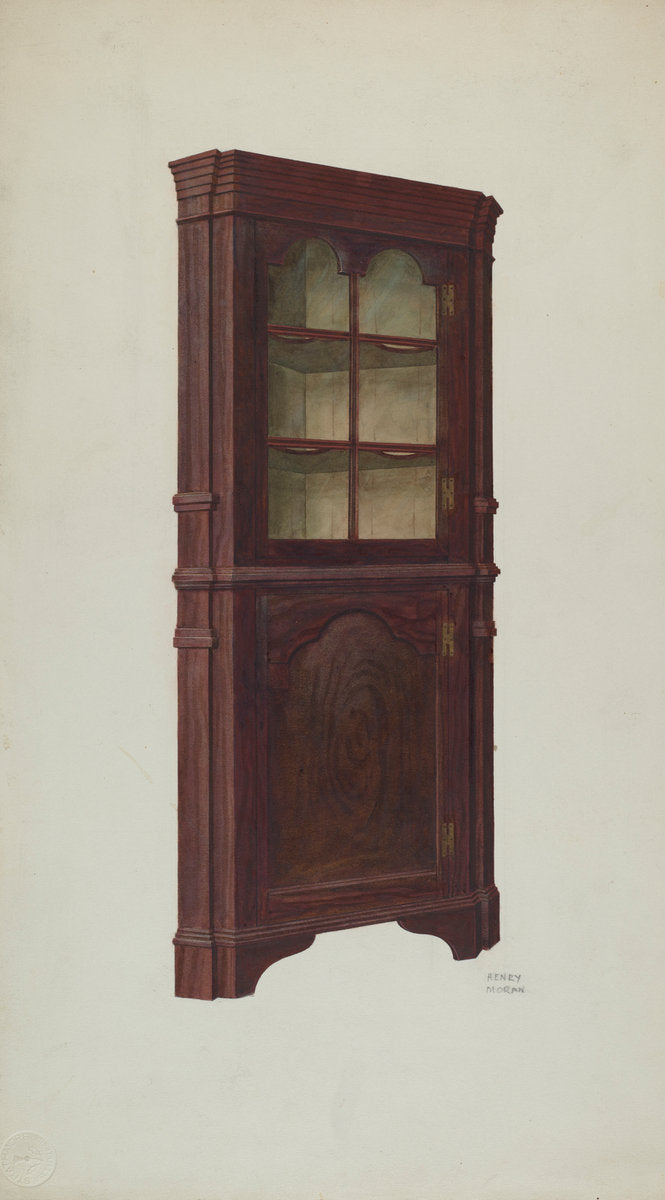 Corner Cupboard by Henry Moran (American, active c. 1935), 16X12"(A3)Poster Print