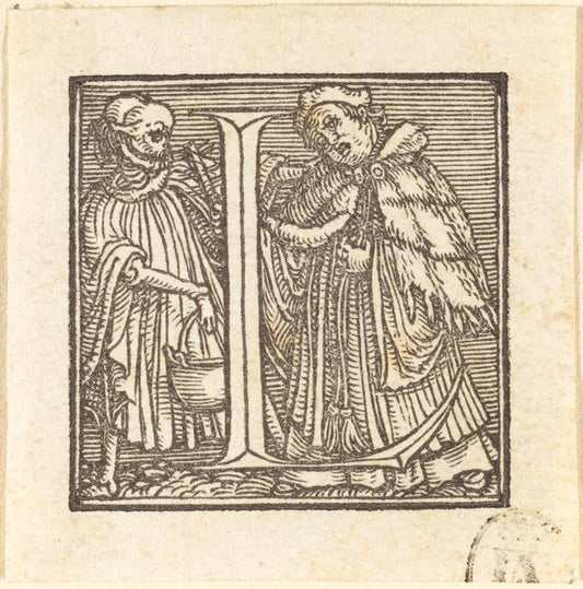Letter L by Hans Holbein the Younger (German, 1497/1498 - 1543), 16X12"(A3)Poster Print
