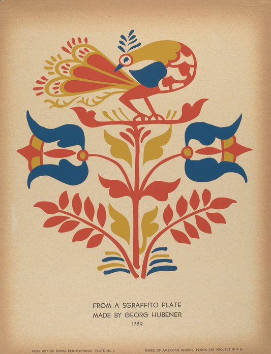 c. 1939 by American 20th Century (Plate 4: From Portfolio "Folk Art of Rural Pennsylvania"), 16X12"(A3)Poster Print
