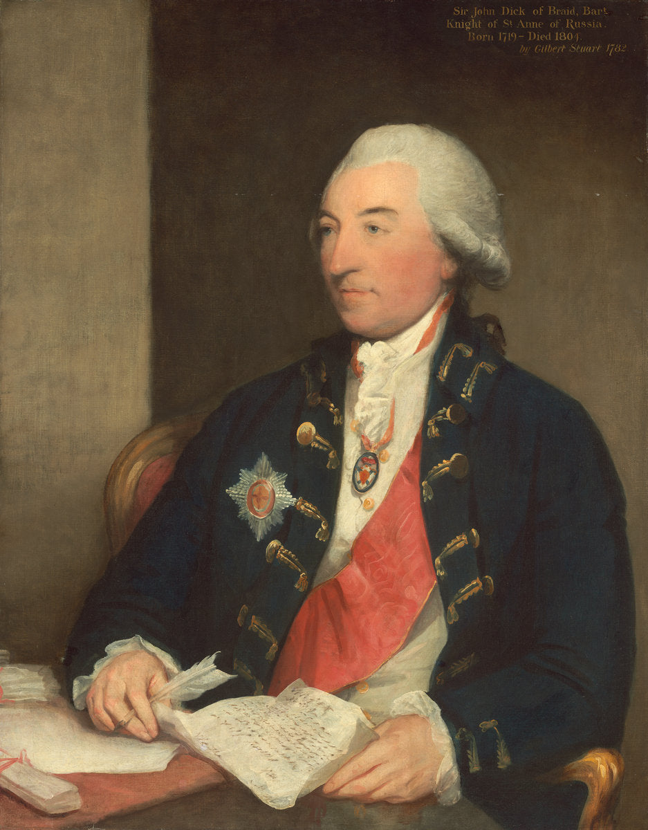 Sir John Dick by Gilbert Stuart (American, 1755 - 1828), 16X12"(A3)Poster Print