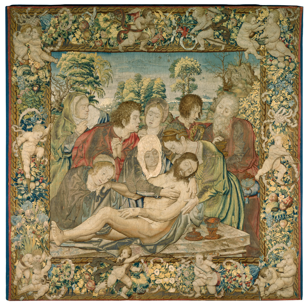 c. 1520 by after Bernard van Orley (The Deposition), 16X12"(A3)Poster Print