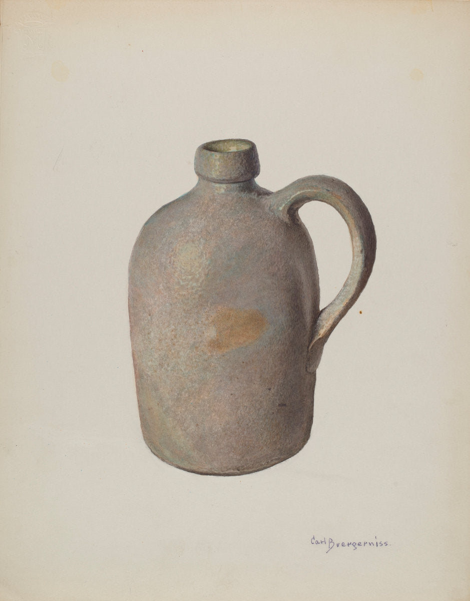 Stone Jug by Carl Buergerniss (American, 1877 - 1956), 16X12"(A3)Poster Print