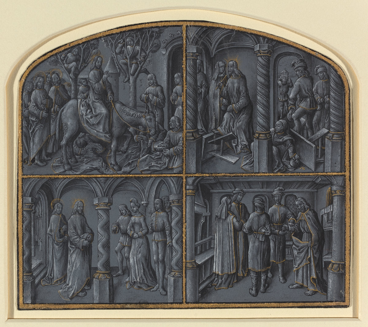 Four Scenes from the Life of Christ by Georges Hurtrel (French, active 1870/1887), 16X12"(A3)Poster Print