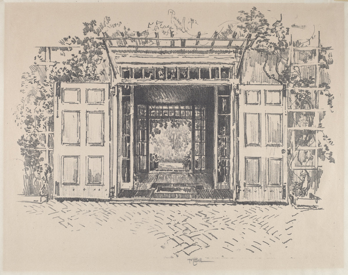 Doorway, Wyck by Joseph Pennell (American, 1857 - 1926), 16X12"(A3)Poster Print