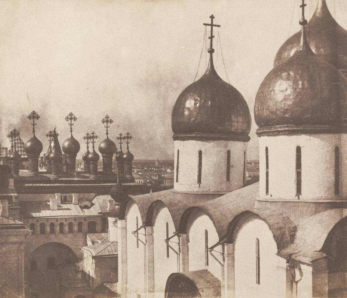 Moscow, Domes of Churches in the Kremlin by Roger Fenton (British, 1819 - 1869), 16X12"(A3)Poster Print