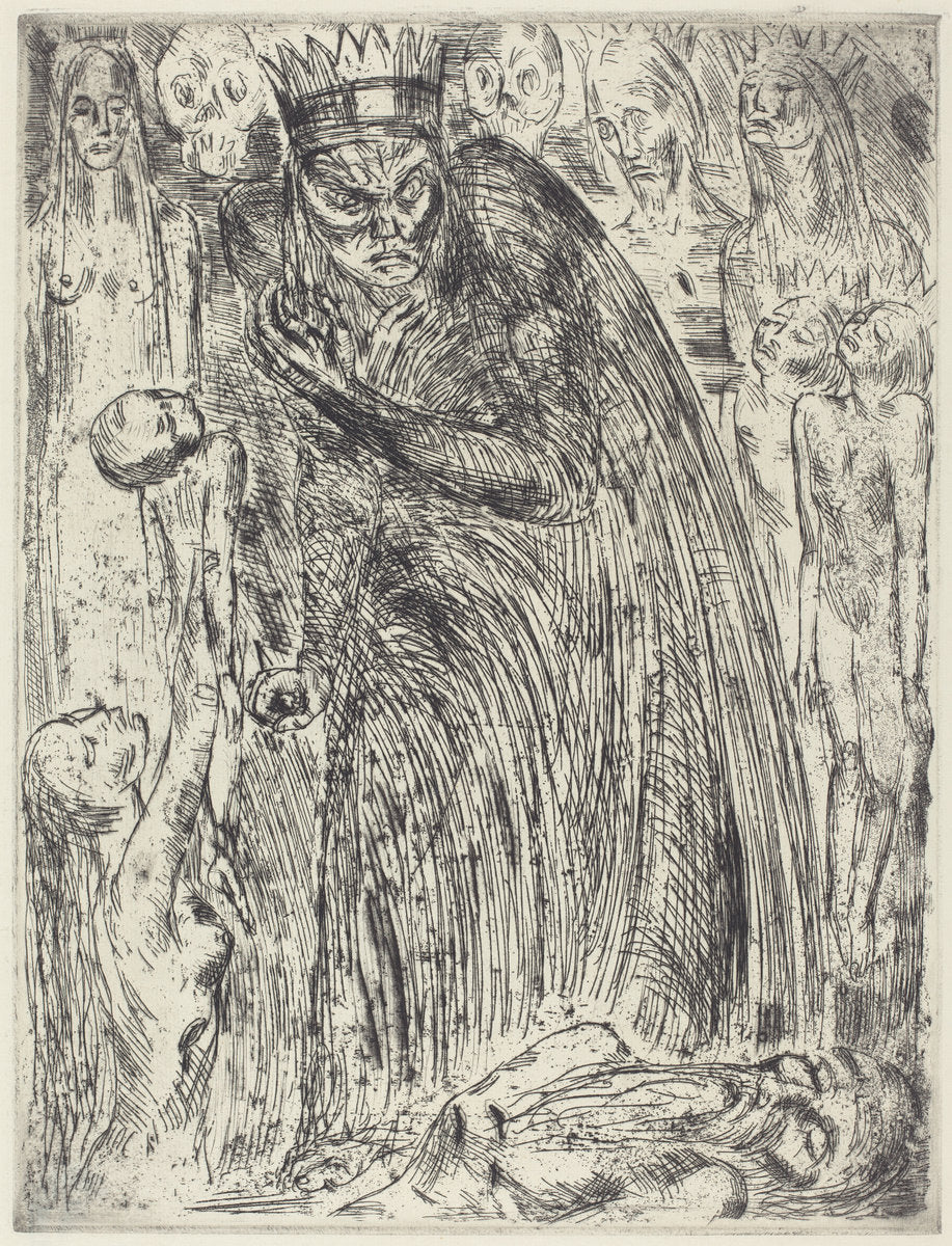 Macbeth V (The Vision of Lady Macbeth) by Wilhelm Lehmbruck (German, 1881 - 1919), 16X12"(A3)Poster Print