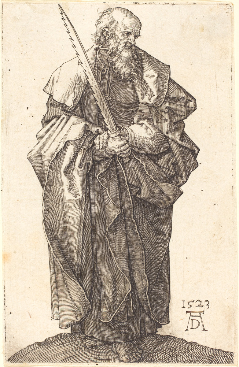 Saint Simon by Albrecht Dürer (German, 1471 - 1528), 16X12"(A3)Poster Print
