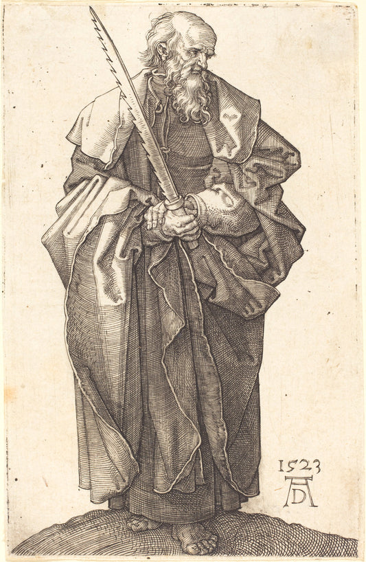 Saint Simon by Albrecht Dürer (German, 1471 - 1528), 16X12"(A3)Poster Print