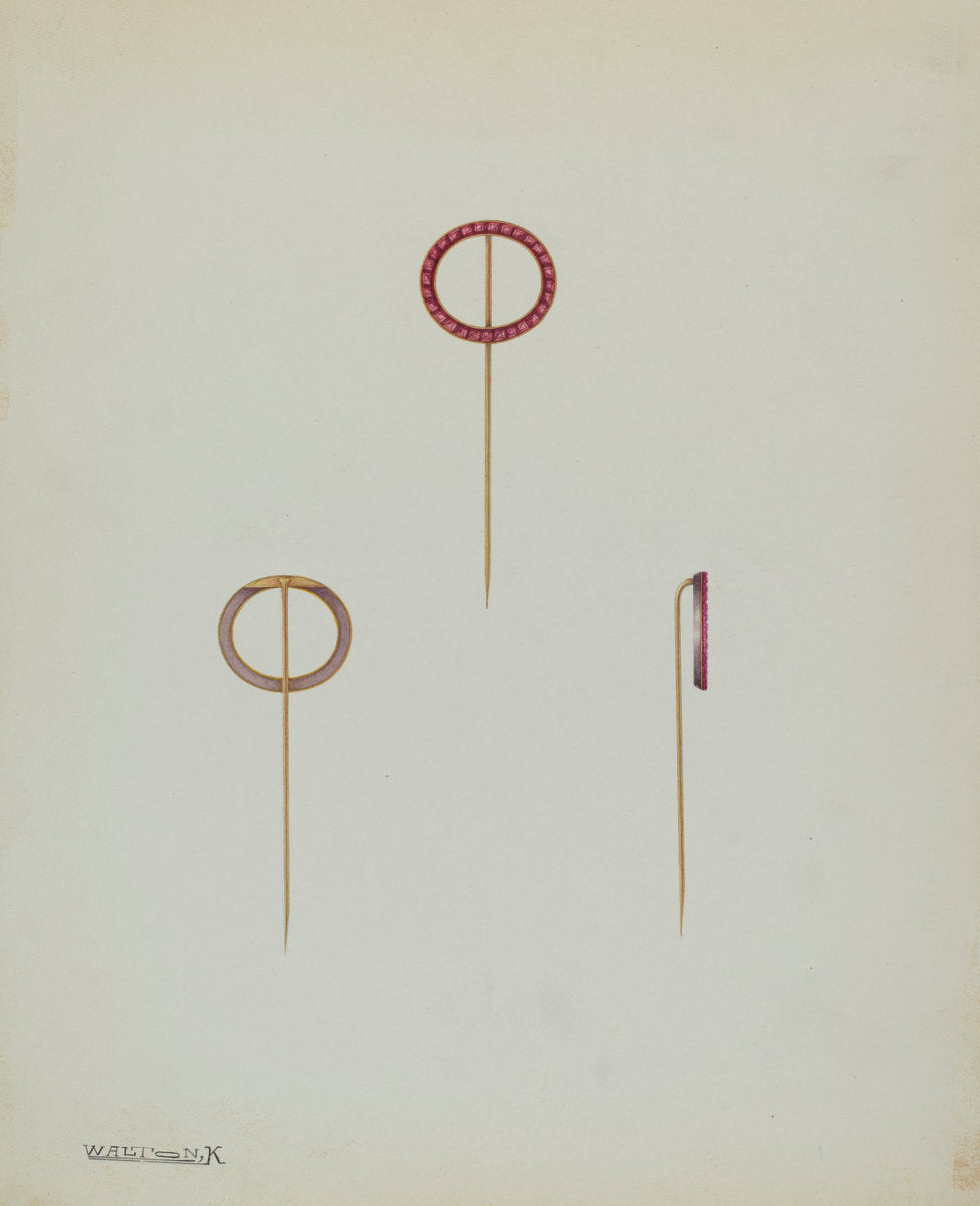 Stick Pin by Kalamian Walton (American, active c. 1935), 16X12"(A3)Poster Print