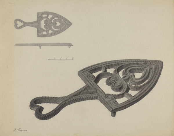 Flat-iron Holder by Filippo Porreca (American, active c. 1935), 16X12"(A3)Poster Print