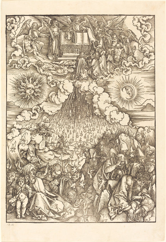 The Opening of the Fifth and Sixth Seal by Albrecht Dürer (German, 1471 - 1528), 16X12"(A3)Poster Print