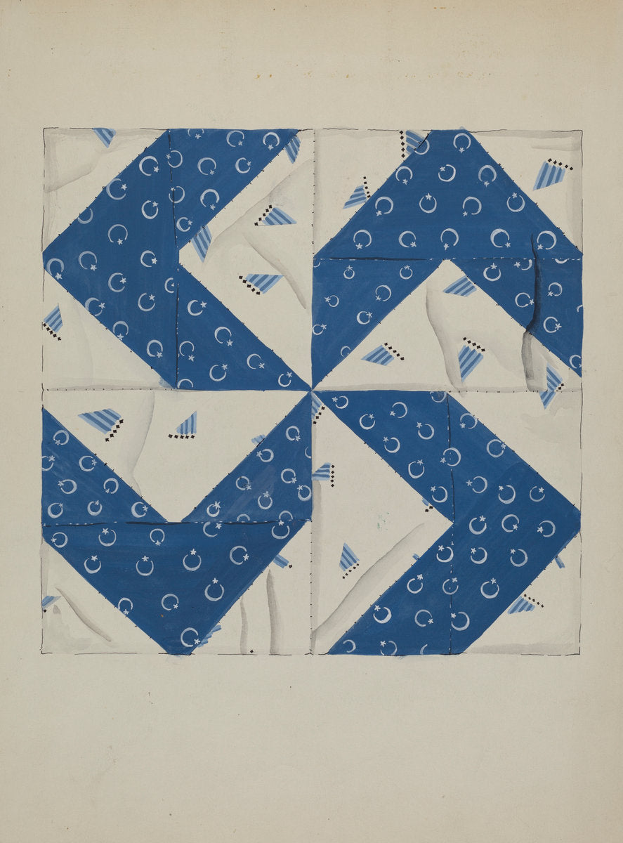 Patchwork Pattern by Evelyn Bailey (American, active c. 1935), 16X12"(A3)Poster Print