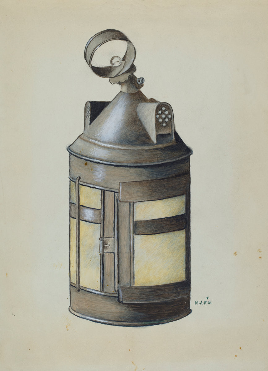 Dormer Window Lantern by Margaret Stottlemeyer (American, active c. 1935), 16X12"(A3)Poster Print