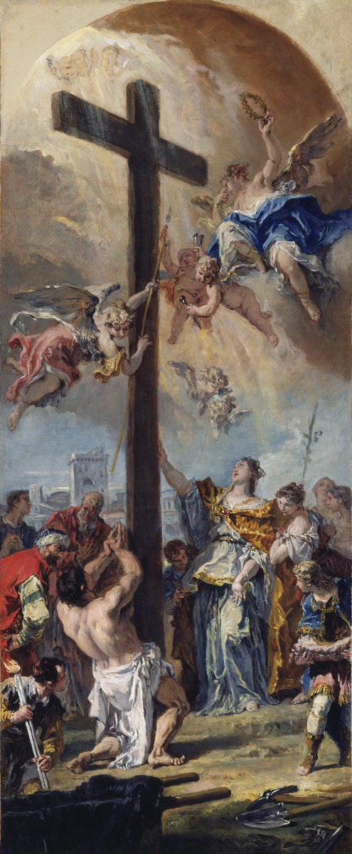 The Exaltation of the True Cross by Sebastiano Ricci (Italian, 1659 - 1734), 16X12"(A3)Poster Print