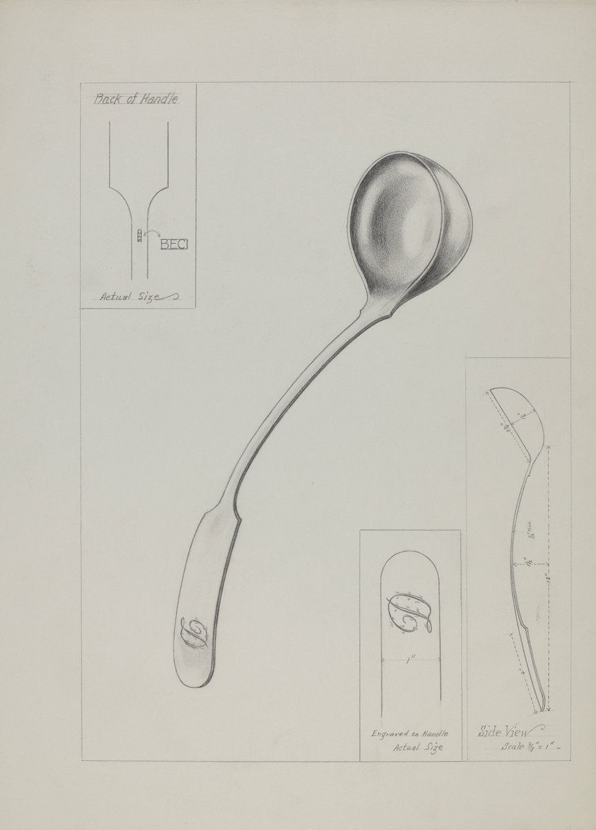 Silver Ladle by George Fairbanks (American, active c. 1935), 16X12"(A3)Poster Print