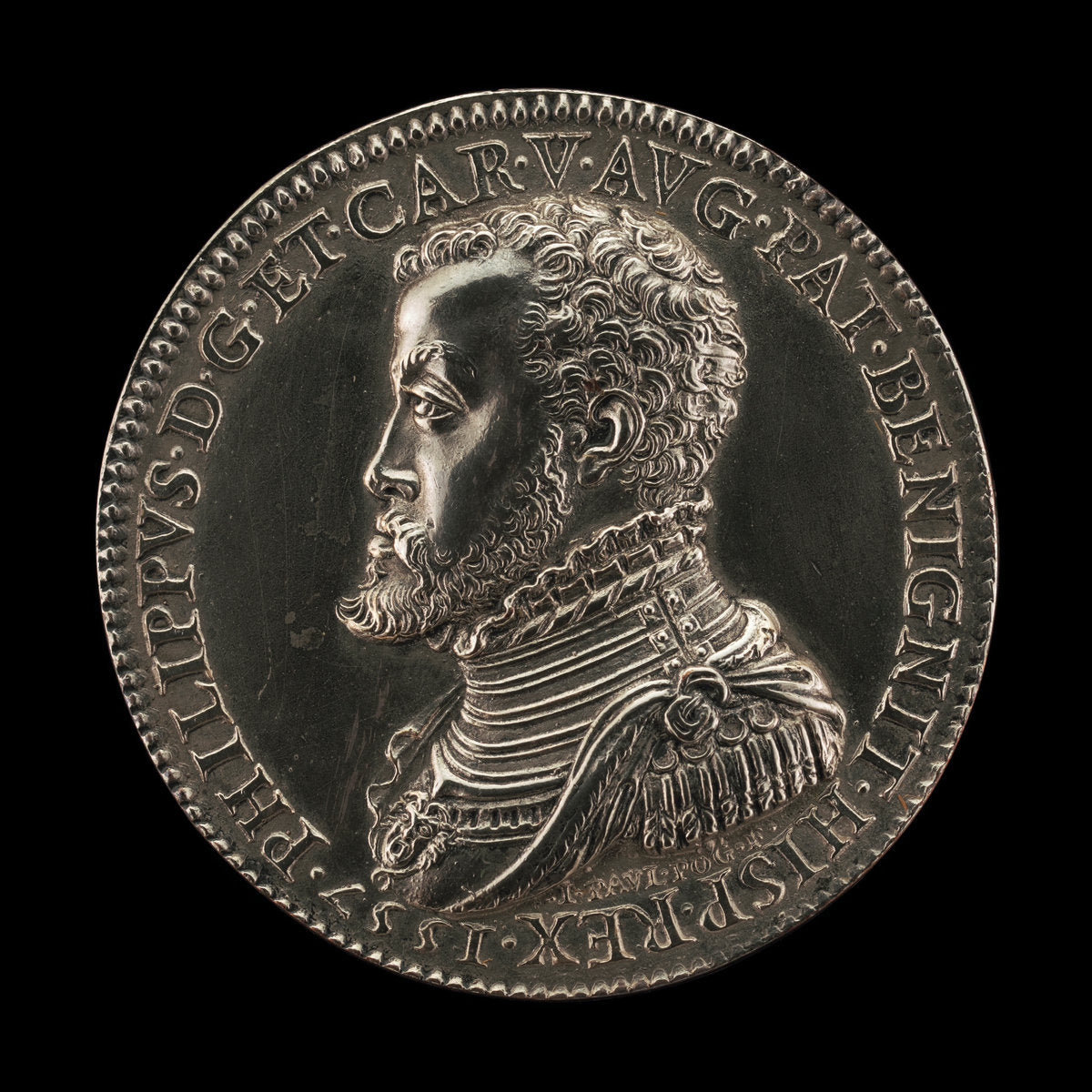 Philip II, 1527-1598, King of Spain 1556 [obverse] by Gianpaolo Poggini (Florentine, 1518 - c. 1582), 16X12"(A3)Poster Print