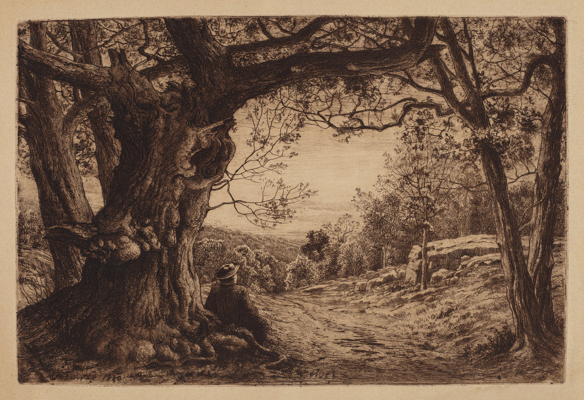 On The Hillside by Henry Farrer (American, 1843 - 1903), 16X12"(A3)Poster Print