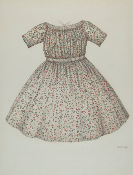 Child's Dress by Virginia Berge (American, active c. 1935), 16X12"(A3)Poster Print