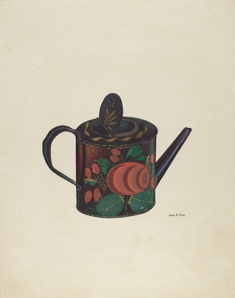 Teapot by George File (American, active c. 1935), 16X12"(A3)Poster Print