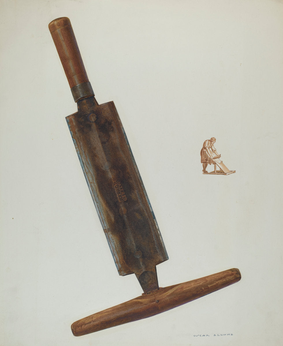 Currier's Shaving Knife by Oscar Bluhme (American, active c. 1935), 16X12"(A3)Poster Print