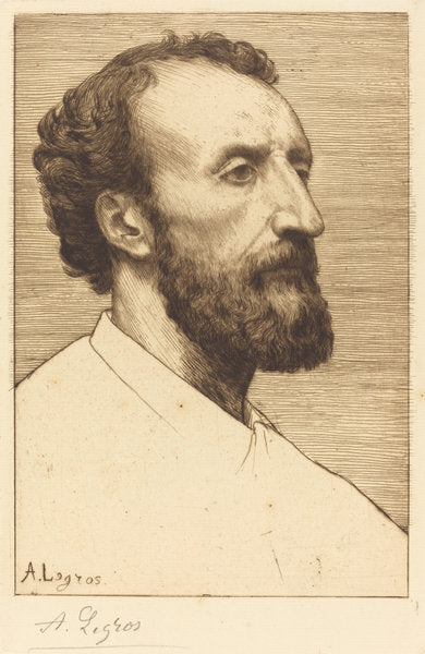 Jules Dalou, 2nd plate by Alphonse Legros (French, 1837 - 1911), 16X12"(A3)Poster Print
