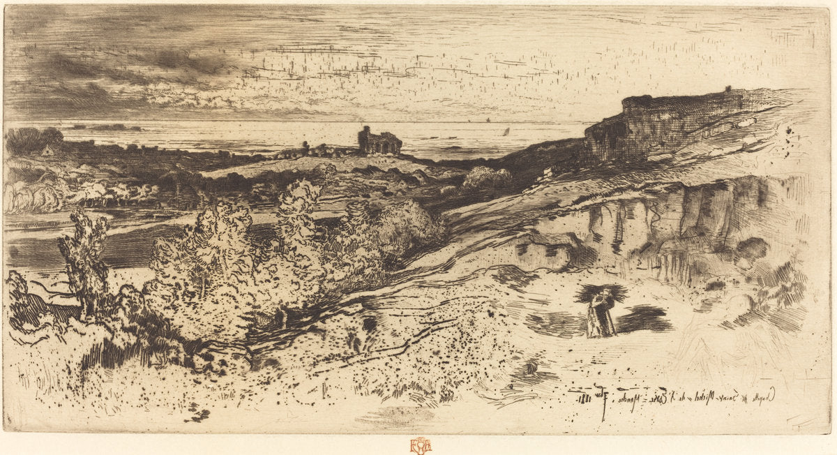 La Chapelle Saint-Michel à l'Estre by Félix-Hilaire Buhot (French, 1847 - 1898), 16X12"(A3)Poster Print