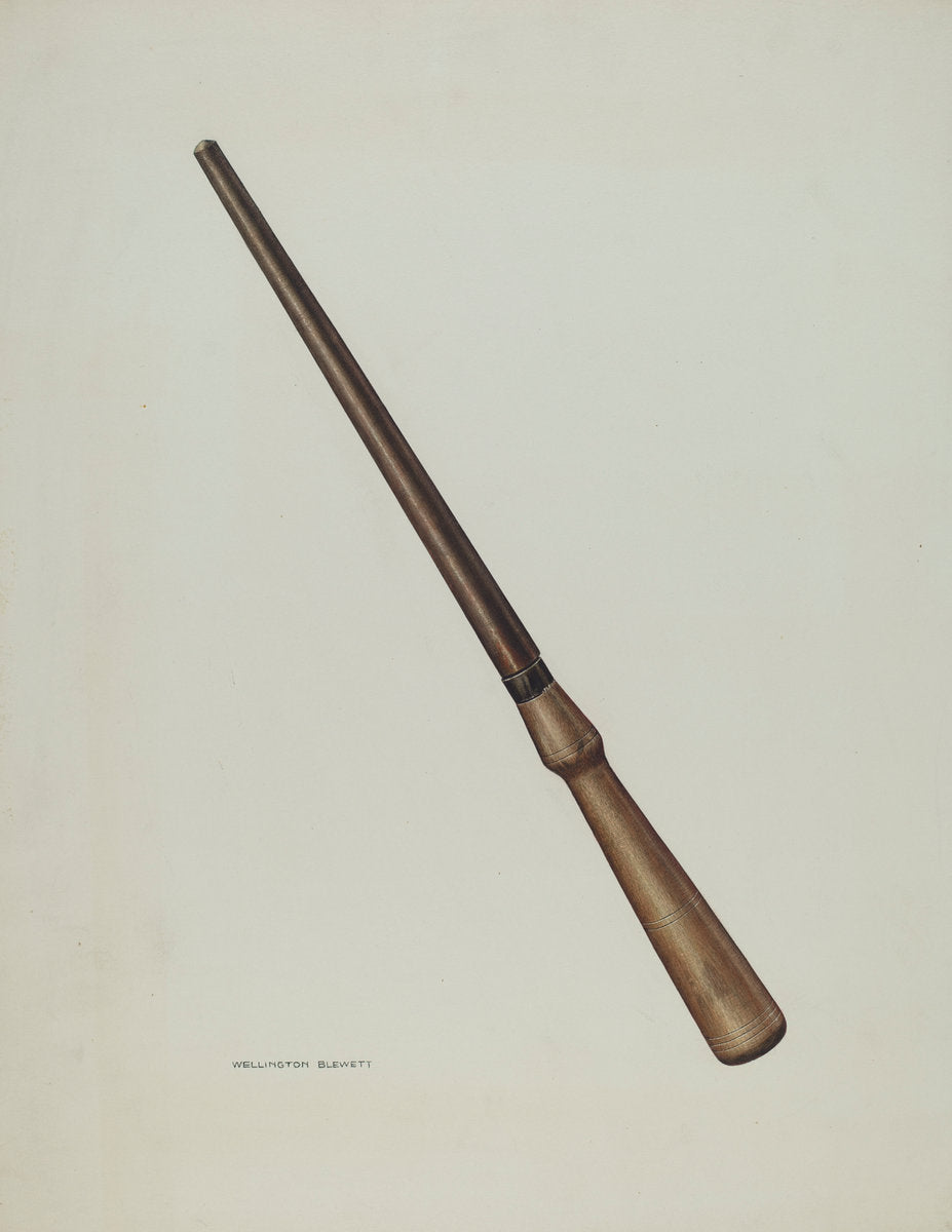 Curling Iron by Wellington Blewett (American, active c. 1935), 16X12"(A3)Poster Print