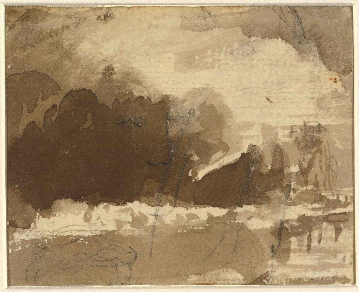 Landscape Composition [recto] by John Varley (British, 1778 - 1842), 16X12"(A3)Poster Print