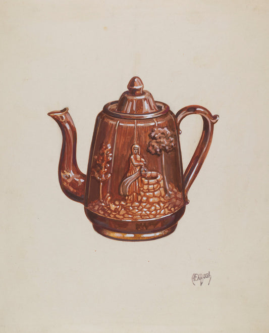 Teapot by Rex F. Bush (American, active c. 1935), 16X12"(A3)Poster Print